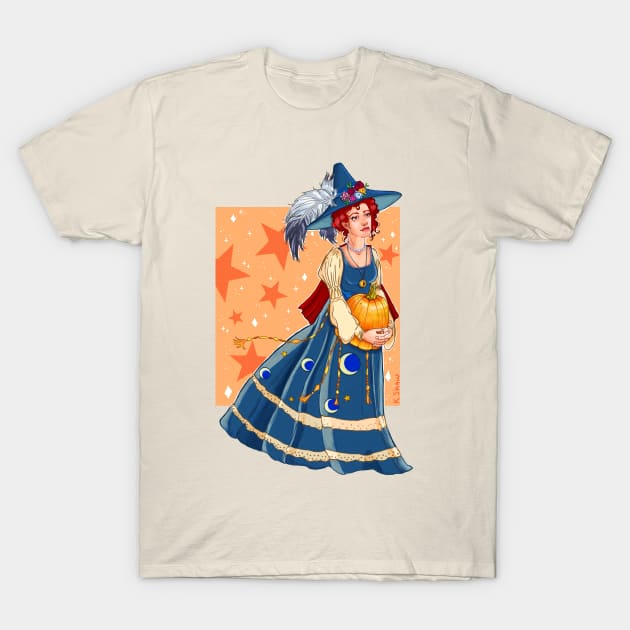 Cottagecore Halloween Witch T-Shirt by The Art Of Kimberlee Shaw